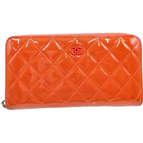 910296AY (X4) Chanel Wallet Long Pink Enamel - Picture 1 of 10